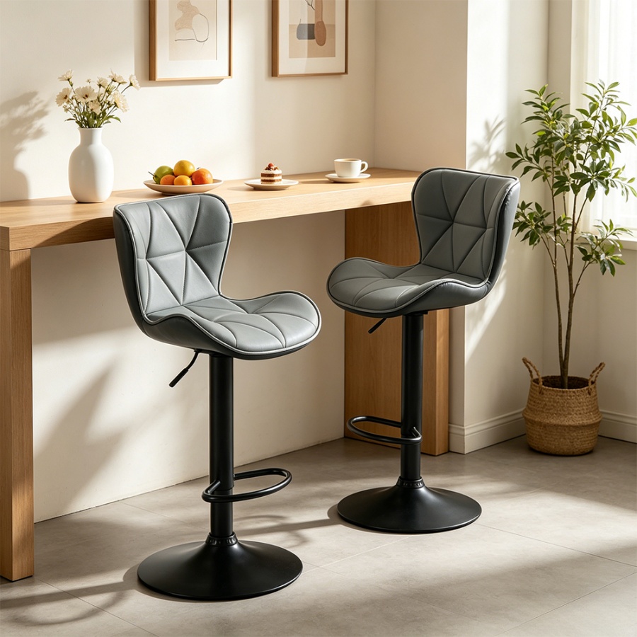 leather upholstered bar stool